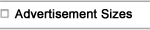 Advertisement Sizes